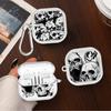 Case For Samsung Galaxy Buds 3 FE 2 4Pro 3Pro Live 2Pro 4 Pro Clear Earphone Cases Cover With Hook Creative Skull Art