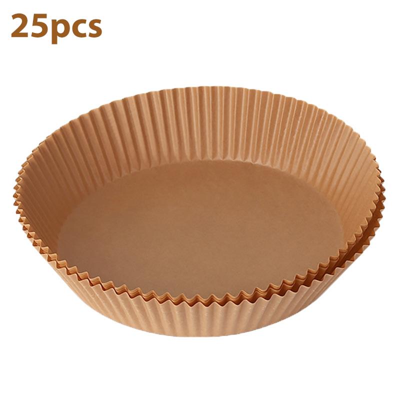 20cm Air Fryer Disposable Paper Liner Non-stick Mat Premium Parchment Wood Pulp Steamer Round Paper Liner Dropshipping