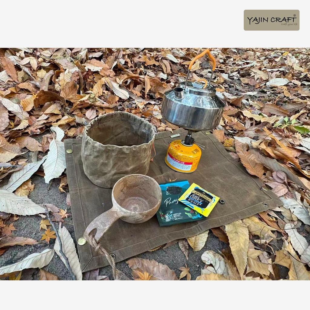 YAJIN CRAFT Kettle Storage Bag, BBQ, Picnic, Outdoor Camping Gear