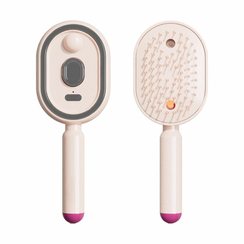 Multi-Function Red Light Spray Massage Comb Hair Care 2-In-1 Misting Hair Brush Household розовый