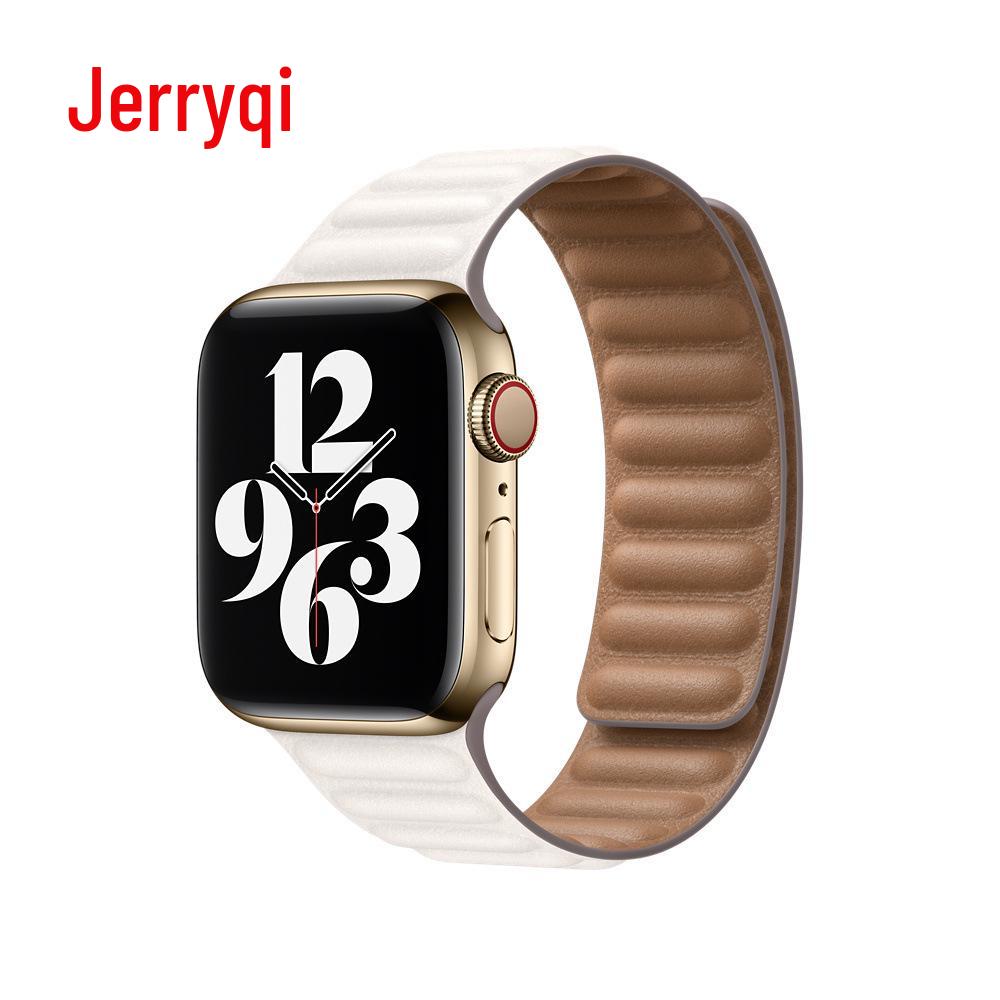 Dvoubarevný magnetický kožený řemínek na zápěstí Apple Watch pro Series SE/765432