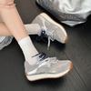 Leather German training shoes women's 2025 new mesh breathable platform casual sports board shoes comfortable and versatile Forrest Gump shoes tide