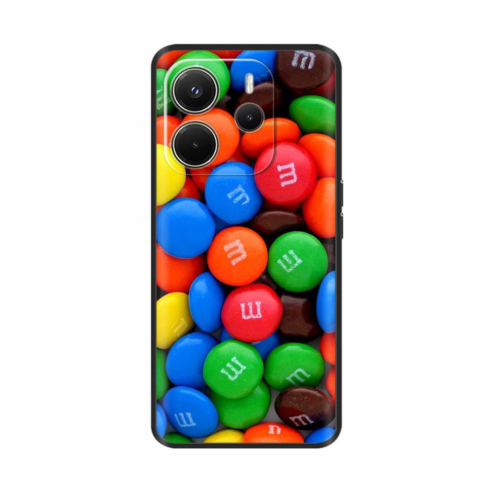 For Xiaomi Redmi Note 14 4G Case Luxury Painted Cover Black Silicone Phone Case For Redmi Note 14 Fundas note14 4G Soft Bumper