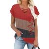 Womens Summer Tops Short Sleeve Shirts V Neck T Shirts Loose Blouses Tees Casual Tunic