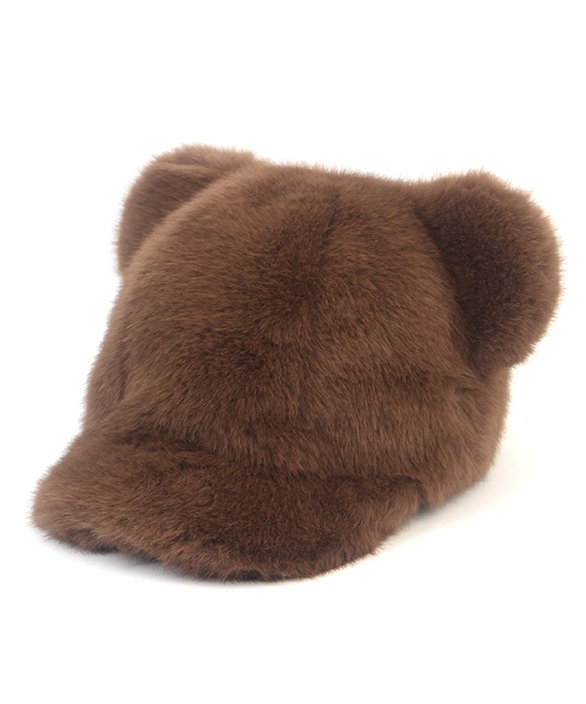 Yunibeosyeolkemiseuteuli Bear Brown Fur Ballcap