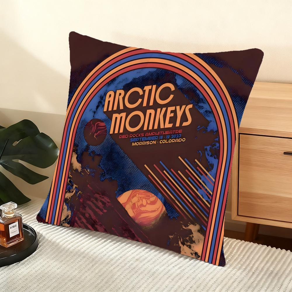 Band AArctic MMonkeys Cushion Cover Soft Short Plush Pillow Cover Smooth Cozy Texture Aesthetic Cushion Case Home Decor