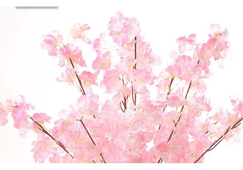 Artificial Cherry Blossom Branch Wedding Decoration - Silk Peach Blossom Vine for Indoor Living Room