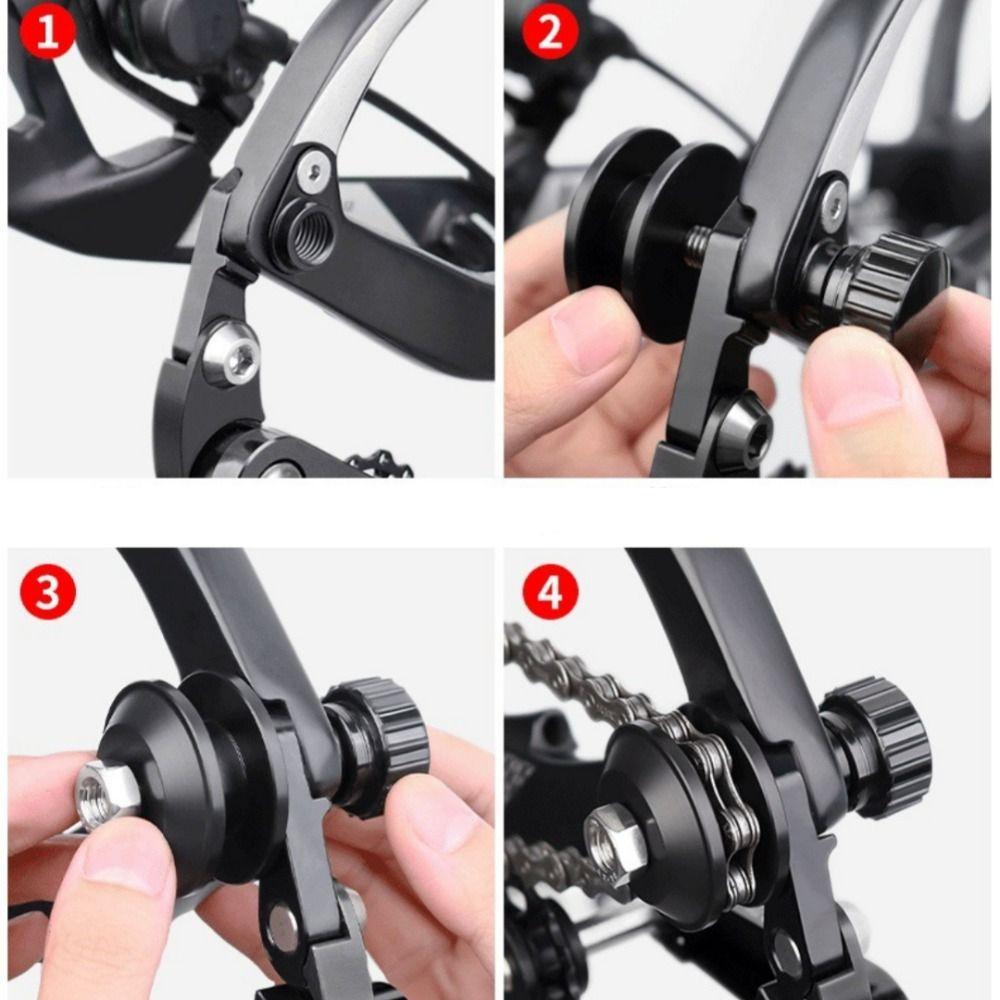 Lightweight Bike Chain Keeper Holder Adjustable H-groove Design Chain Retainer Support Smooth Durable Virtual Hub Fixed Cycling