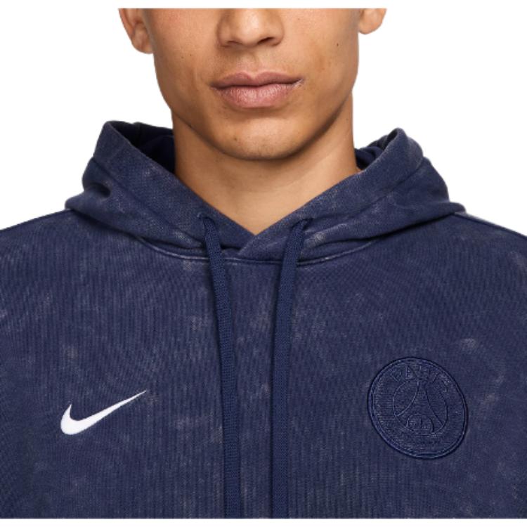 Nike Hanorac cu glugă cu logo de modă Paris Saint-Germain Ss24 pentru bărbați Hanorace Midnight-Navy FQ3005-410