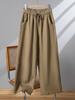 High Waist Wide Leg Pants Damen Zen Kleidung Herbst Baumwolle Leinen Neun Punkte Drapey Tai Chi Hose Große Größe Freizeithose