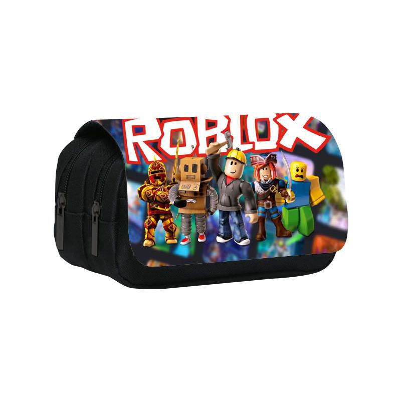 Roblox Muster Doppelschicht Flip Cover Schüler Schreibwaren Aufbewahrung Federmäppchen Für Kinder Und Jugendliche