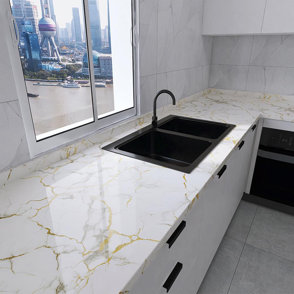 40cm waterproof marble pattern wallpaper PVC self-adhesive living room bedroom home decoration wallpaper wall decoration sticker