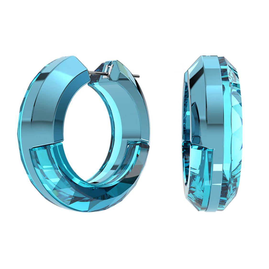 Swarovski Simple Lucent Large Hoop Earrings Women earrings Blue 5629220 Box (Random Color)
