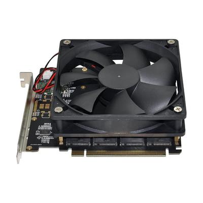 Chenyang NVME Gen Adaptér NVME AHCI X4 na Express Gen3 X16 RAID Karta s ventilátorom VROC Raid0 Hyper Adaptér M.2 3.0 M.2 PCI-E 3.0