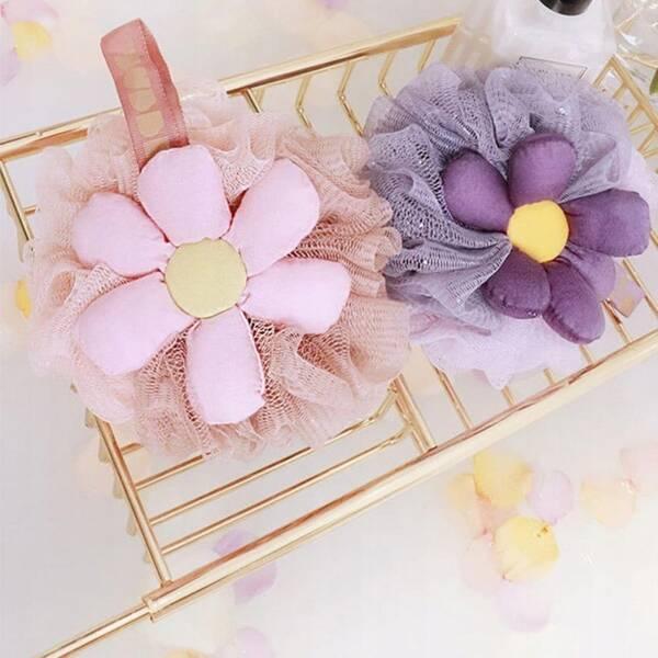 Ecarla Myjka Gąbka Do Mycia Ciała Na Mokro 15Cm Sweety Fiolet Gb14Fio