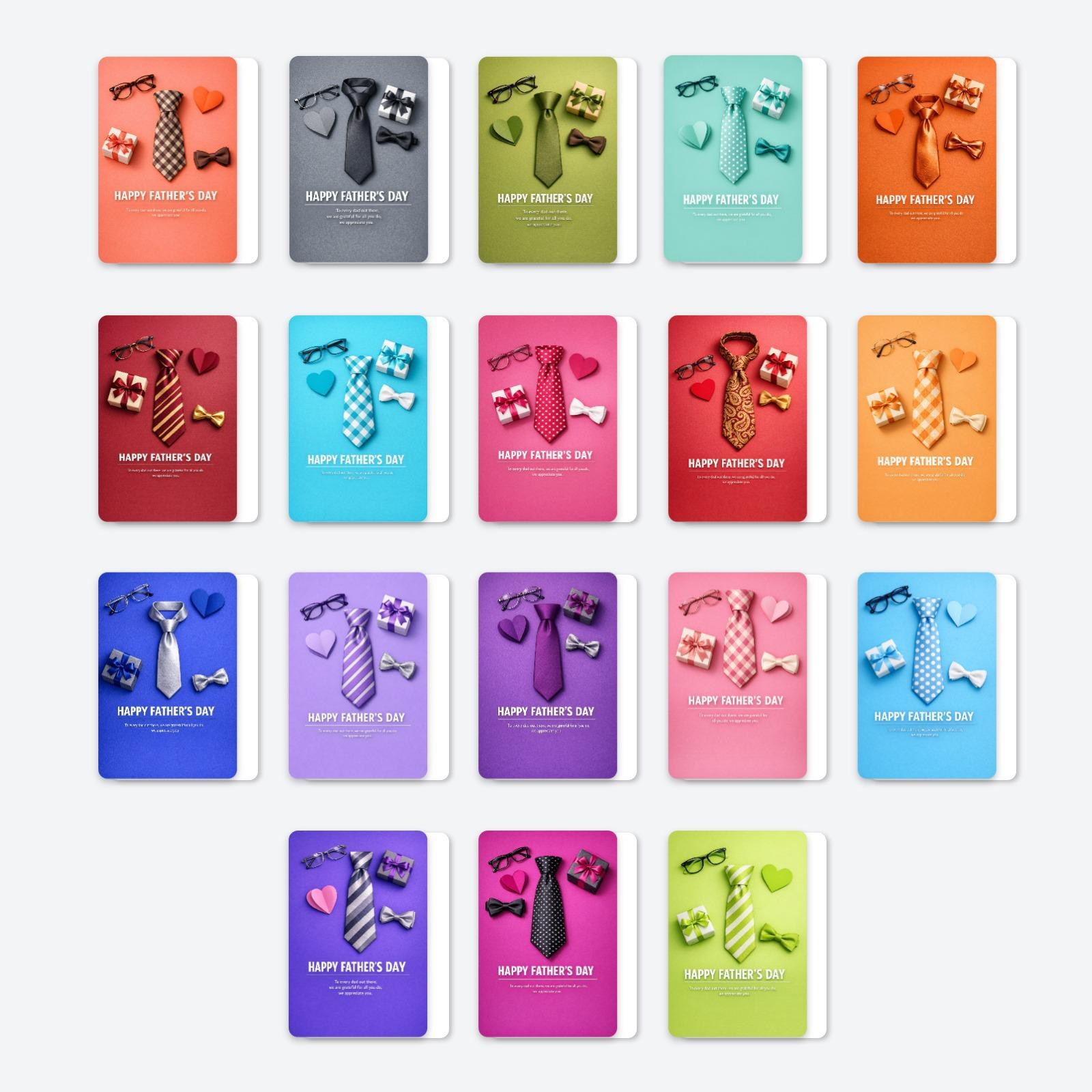 

Father S Day Tie Theme Card 36 Sets Color English Blessing Card Father S Day Holiday Message Card RXHB0465