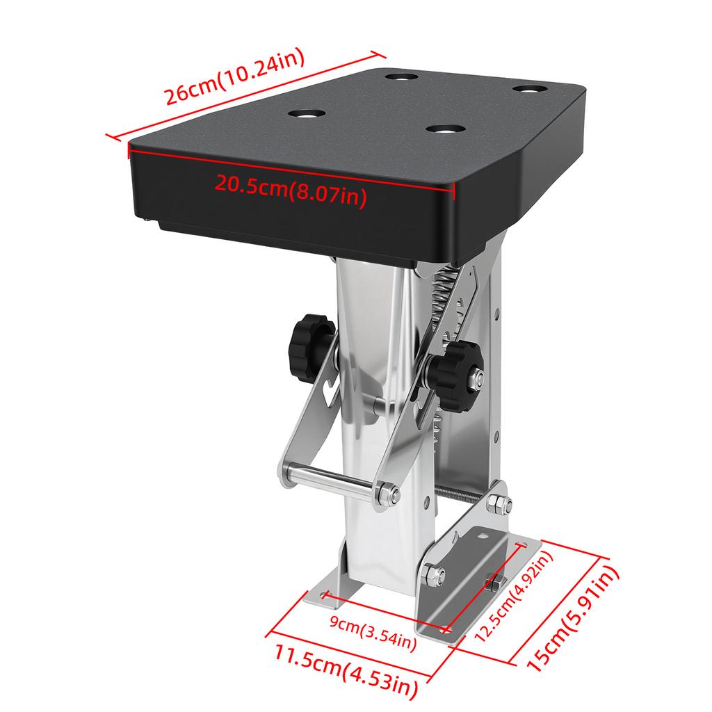 Marine 304 Stainless Steel Outboard Motor Bracket Heavy Duty Kicker Engine Support For 7.5-20HP 2 Stroke Boat Marine Engine
