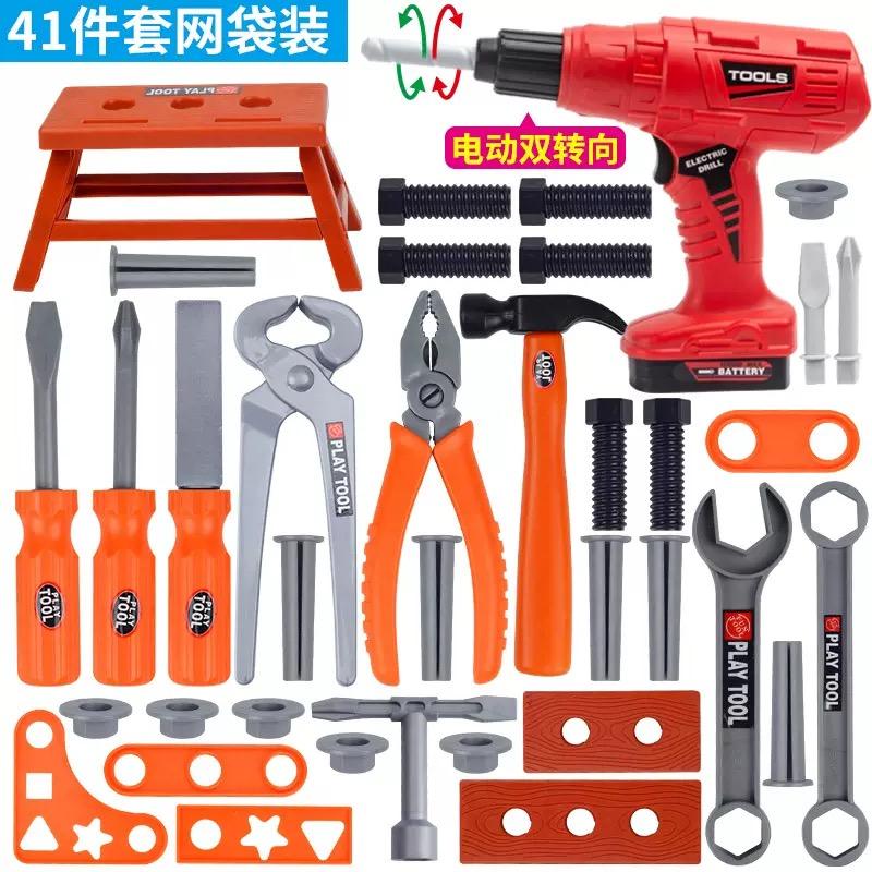 Bestseller Kinderen Reparatie Gereedschapskist Speelgoed Set, Simulatie Bouwgereedschap met Boor, Educatief Doe-alsof Speelgoed Cadeaus voor Jongens