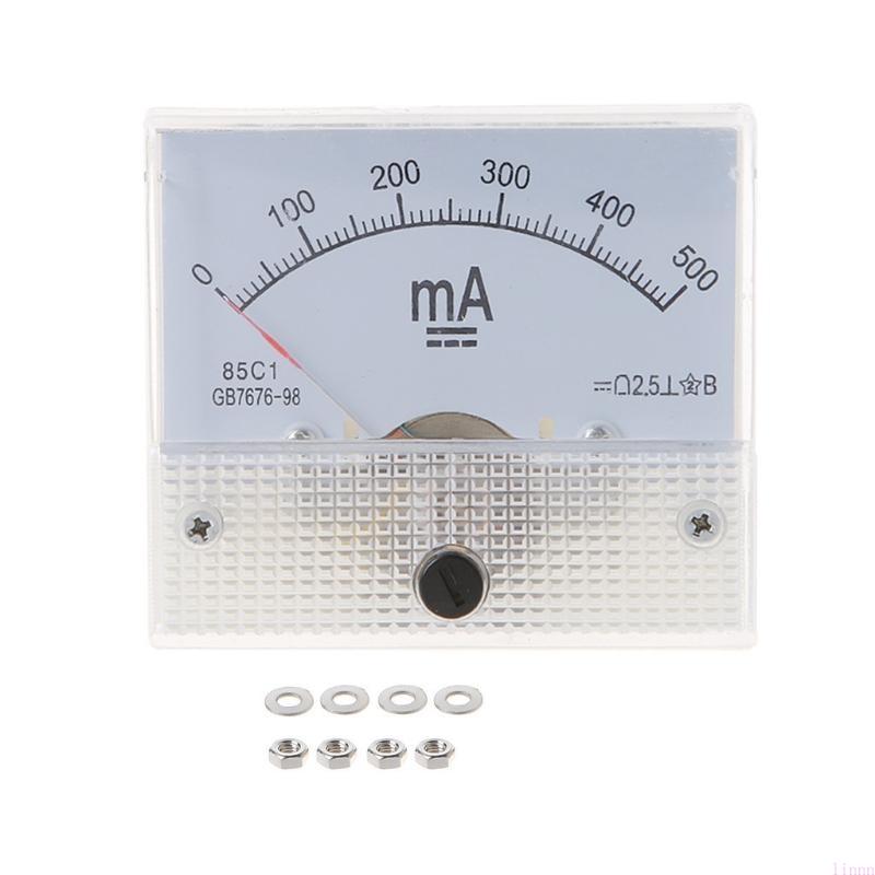 Compact Ammeter Analog Amp Meter Gauge Rectangle Panel Meter Current Tester 1A/2A/30A/50A/100A/100ma for Industrial