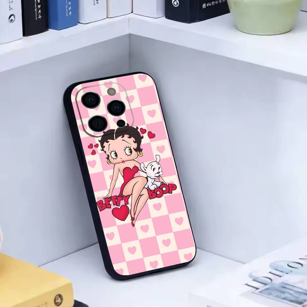 Cute-B-Betty Boop Phone Case Silicone Soft For IPhone 17 16 15 14 13 12 11 X XR Plus Pro Max Plus