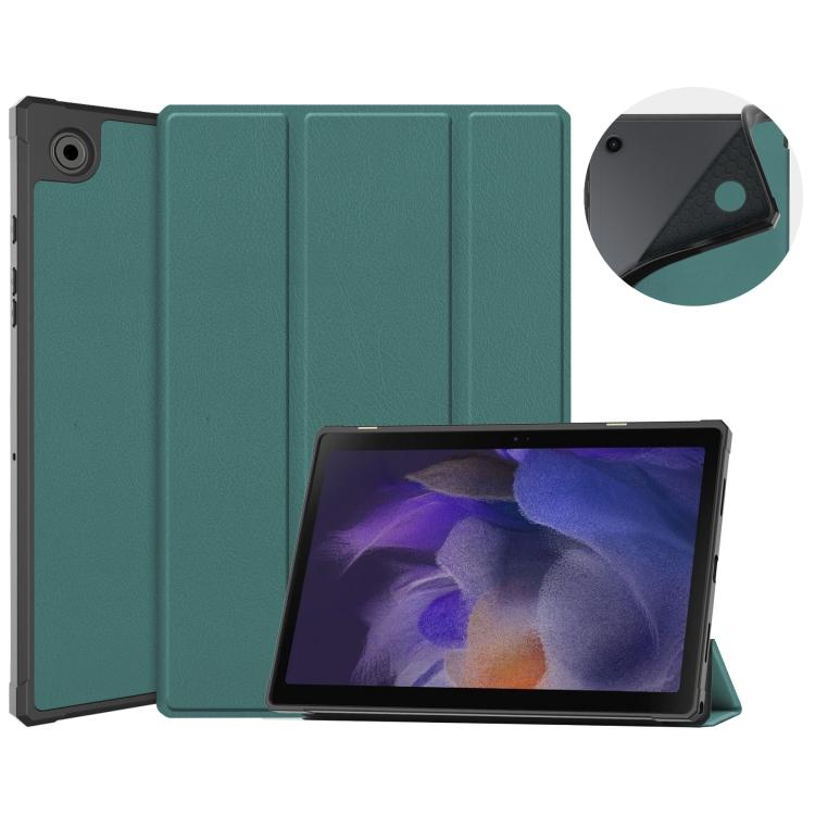 For Samsung Galaxy Tab A8 2021 SM-X205 3-Fold Holder Leather Tablet Case