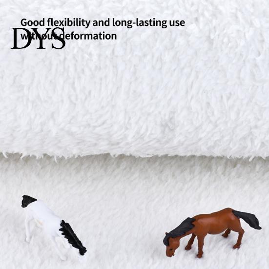 Bedroom Floor Mat Solid Color Plush Dry Feet Tiles Rug Tear-resistant Protective Square Washable Puzzle Living Room