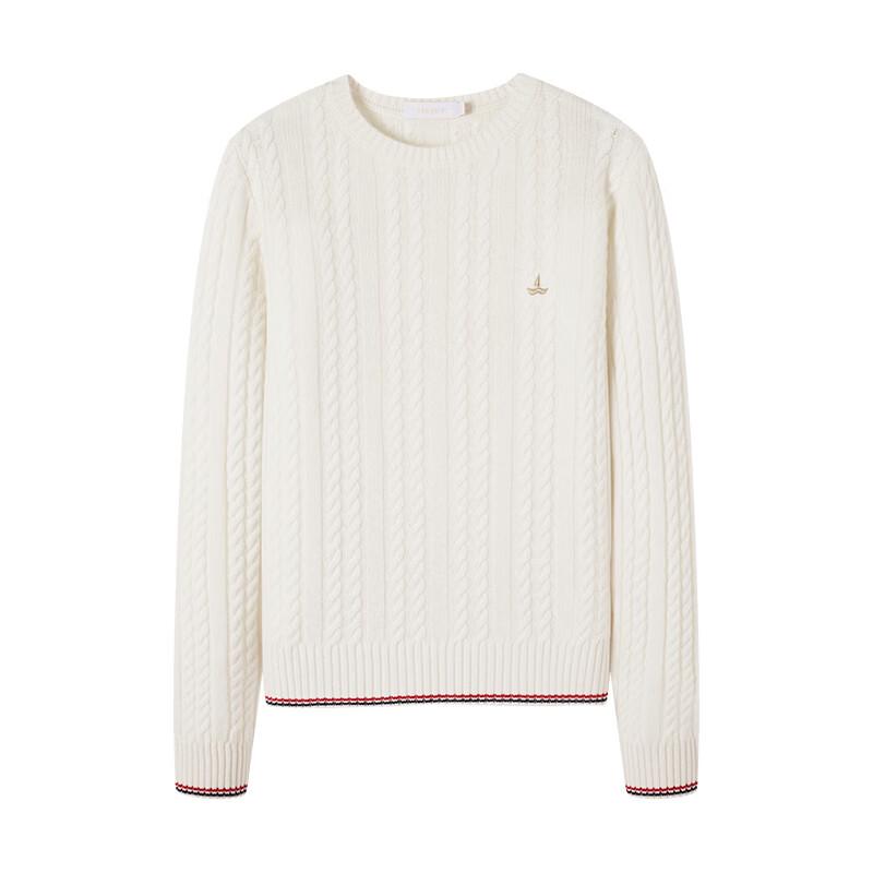 Navigare Women's Long-Sleeve Round Neck Wool Sweater