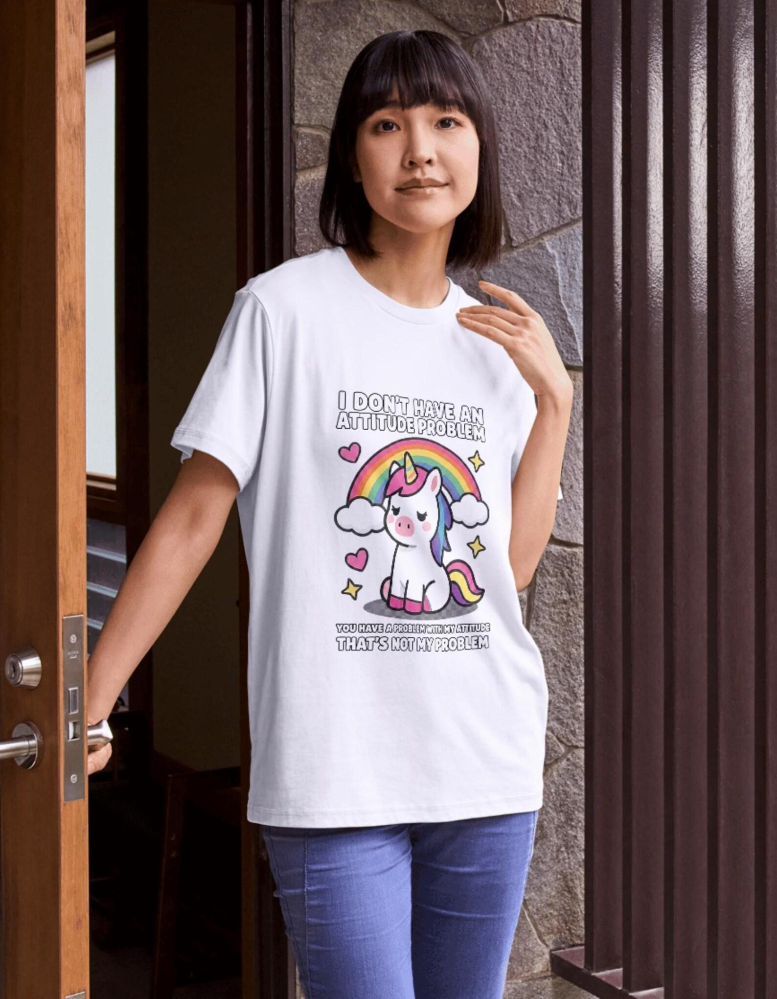 Rainbow Unicorn T-Shirt, Cute Unicorn Graphic Tee, Kawaii Fantasy Shirt, Magical Rainbow Tee, Unicorn Lover Gift, Unisex Cute Shirt 3XL