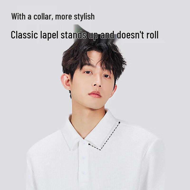 MINISO Men's 2026 Summer Waffle Polo Shirt