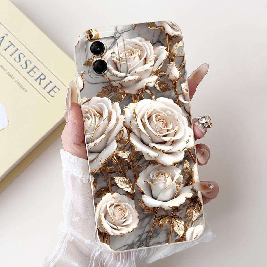 Shockproof Cover For Samsung Galaxy A05 A05s M05 Case New Fashion Flower Soft Silicone Phone Shell For Samsung A05 SM-A055F Capa