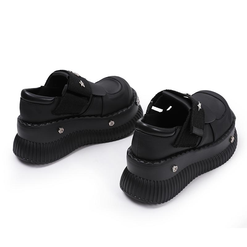 Thick Bottom Increased Big Head Muffin Bottom Shoes Cool Punk Small Casual Pumps Women