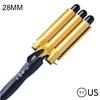 Professional Ceramic Triple Barrel Curler Manual Hair Curler Styler Marchine Hair Waver Styling Tool KTY