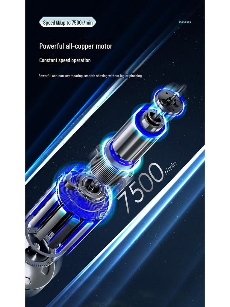 ES-168 Barbeador Elétrico Masculino com Lâmina Flutuante e Aparador de Costeletas