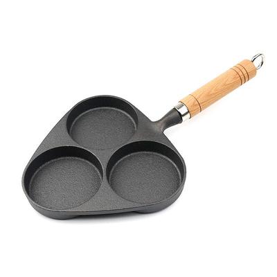 Yoshida Craftsman Thick Cast Iron 3-Hole Frying Pan