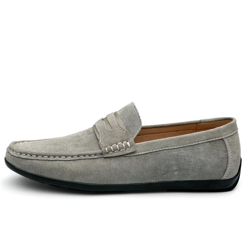 Sapatos Mocassins Clássicos de Camurça de Vaca para a Primavera, Lazer, Caminhada, Verão Masculino, Casuais de Couro, Masculinos, Respiráveis, para Dirigir, Mocassins Outdoor