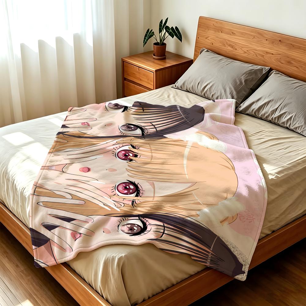 Anime M-My Dress Up Darling Throw High-Density Short Plush Blanket Soft Skin-Friendly for Sofa Nap Air-Conditioned Room