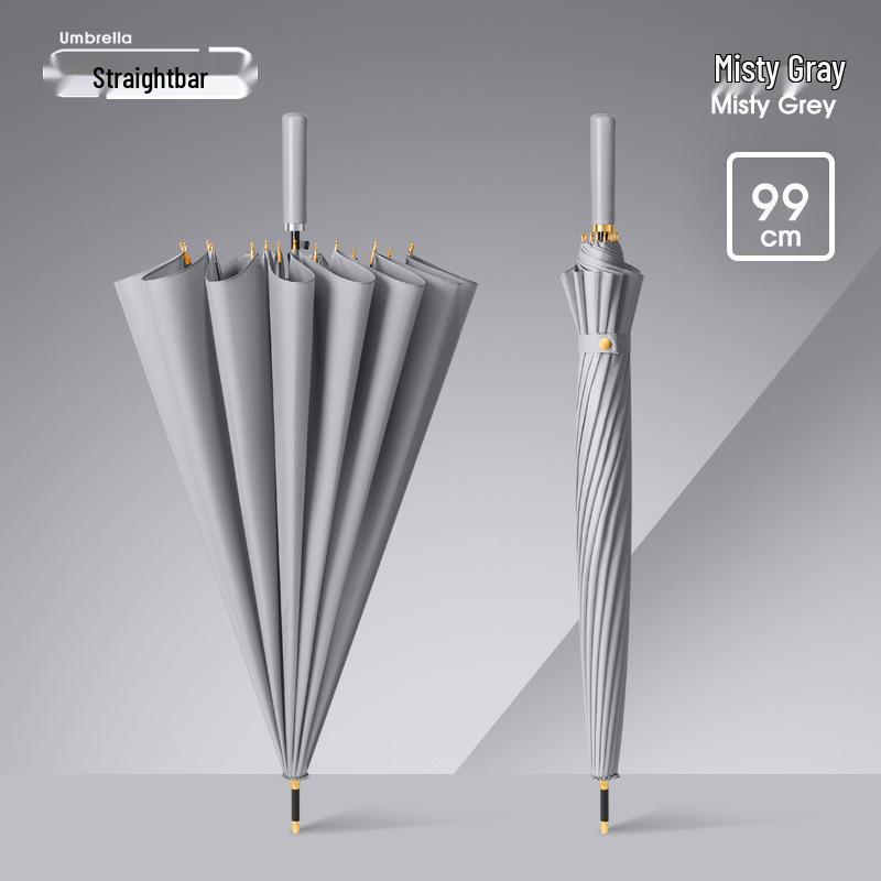 Women's High-End Automatic Long-Handled Umbrella with Straight Rod - Suitable for Rain or Shine and Men's Business Logo