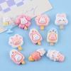 Glossy Ice Cream Rabbit Cute DIY Resin Accessories: Phone Case, Hair Clip, Hair Tie