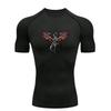 Dragon Pattern Men's Sports T-shirt for Fitness Training Fitness Gym Jogging Running Workout T-Shirt Compression Rashgard