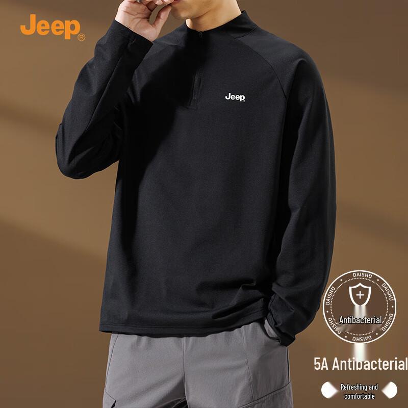 JEEP Men s Half-Zip Long Sleeve T-Shirt 3XL