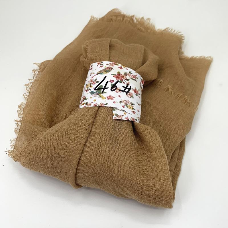 Women Cotton Scarf New Summer Girls Solid Color Sunscreen Thin Scarves Soft Shawl Foulard Viscose Spring Lady Wrap Shawls