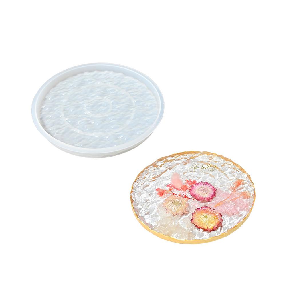 Tisch Präsentationsschale Silikonform Leichtes Entformen Tischplatte Wasserwellen Untersetzer Epoxidharzform Handgefertigte Bastelbedarf