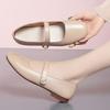 Mary Jane lightweight and comfortable soft-soled small leather shoes spring low-heeled square head single shoes soft leather flat shoes single shoes