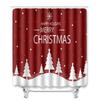 Christmas Shower Curtain Toilet Four-Piece Floor Mat Bathroom Absorbent Non-Slip Door Mat Carpet Bathroom Absorbent Foot Mat