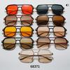 2026 New Double Bridge Square Sunglasses - Fashionable Retro Pilot Style for Holiday and Driving Sun Protection