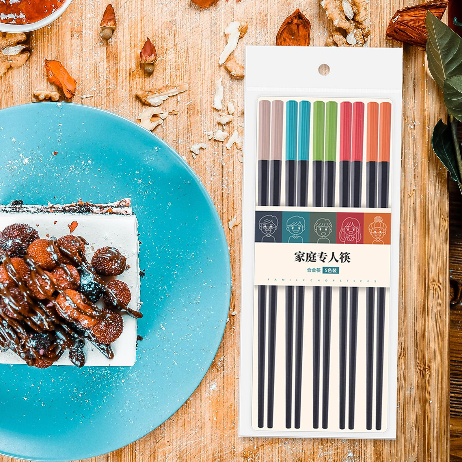 

Семейная портативная посуда для еды палочками для еды (5 пар) Готовим для ресторана