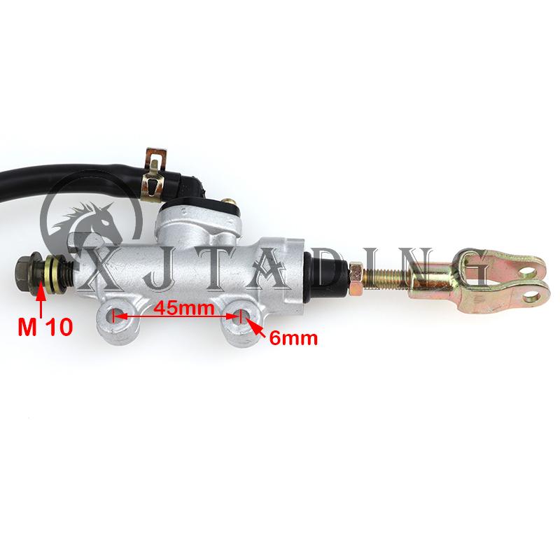 Motorcycle Rear Foot Hydraulic Brake Pump Refit Rear Brake Master Cylinder Reservoir For Pit Dirt Bike Motorbike ATV Buggy Quad