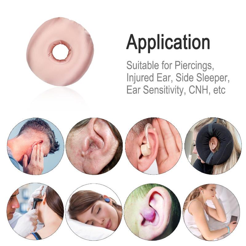 Ear Piercing Pillow For Side Sleepers O Shaped Ear Guards Pillow With Ear Hole For Home Travel For Pain Ear Pressure Sores