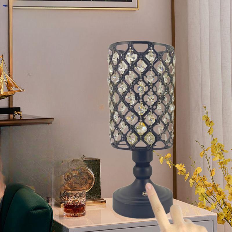 1 buc Lampă de birou Modernă Simplă Decorativă Lampă de noptieră Lumină Lux Fier Forjat Lampă de masă Dimare Tactilă Lumină de Noapte pentru Dormitor