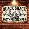 Vintage Duck Metal Wall Sign Welcome Rustic Outdoor Tin Decor 8x12 Inch Farmhouse Bar